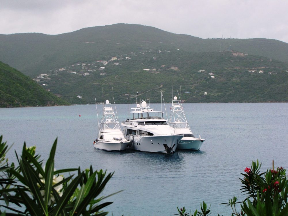 M/Y Olga in North Sound, Virgin Gorda, British Virgin Islands.