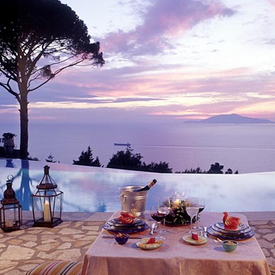 Dining in Capri