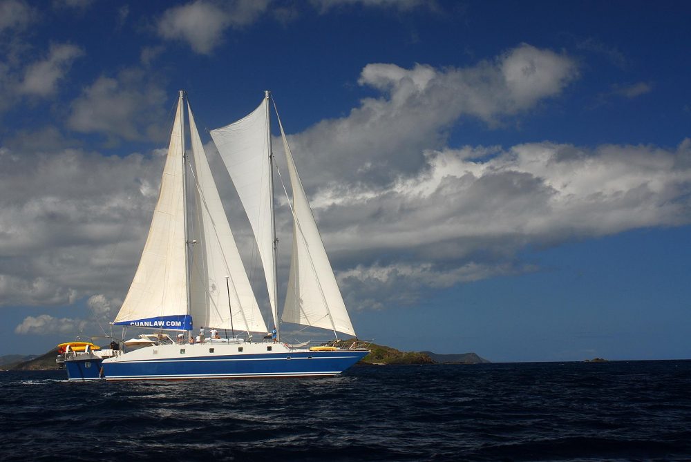 BVI Scuba-Diving Charter CUAN-LAW exploring the British Virgin Islands underwaters.