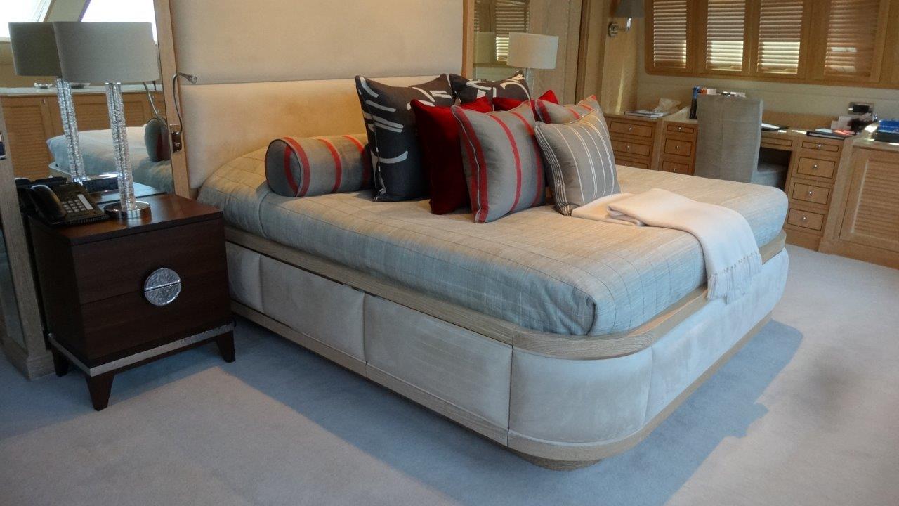 master suite on yacht Quest R