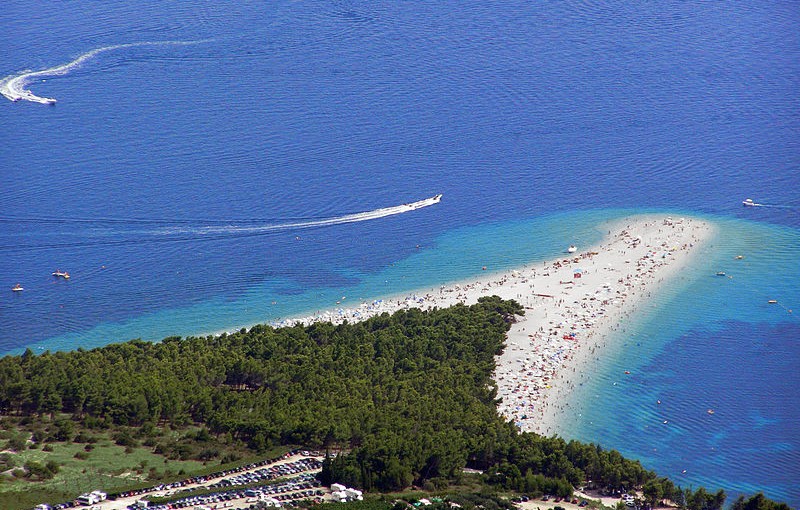 Croatia Yacht Charter, Photo of Zlatni rat taken from Vidova Gora, Croatia.