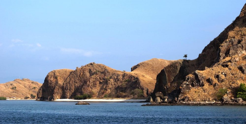 Rugged terrain of the Komodo Islands, Indonesia