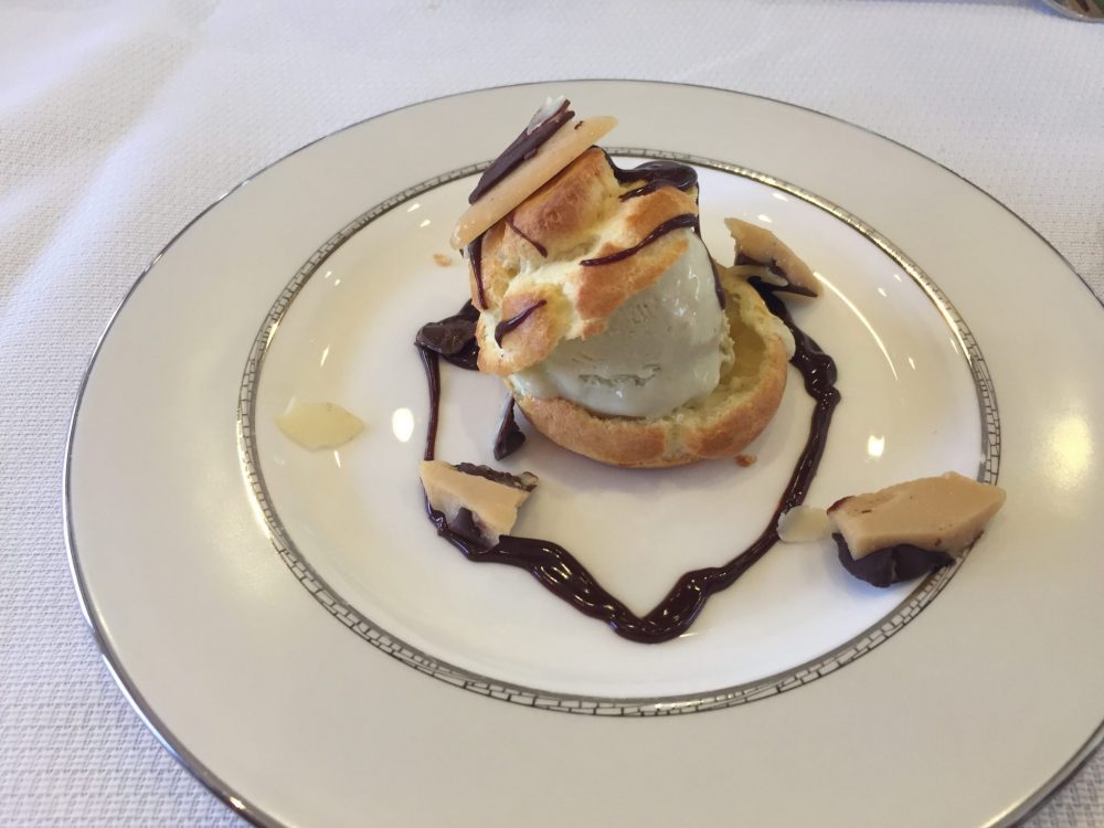 Dessert on luxury yacht charter Freedom