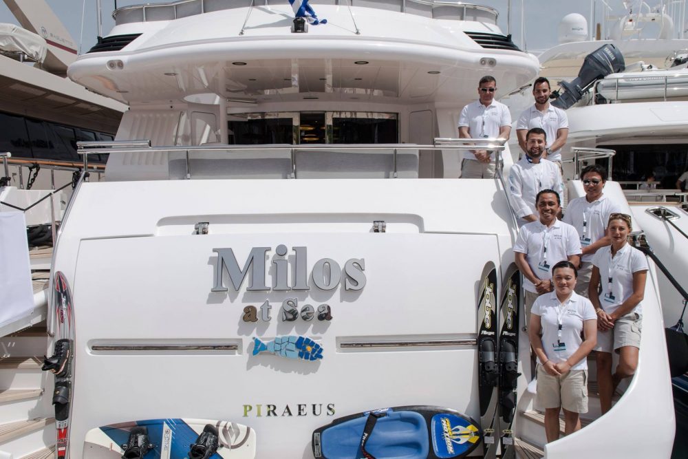Crew of Greek yacht charter MILOS AT SEA