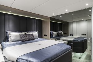 One of the staterooms on the Sunreef 60