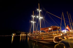 Croatian gulet at the dock