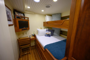 Guest Cabin onboard COLUMBIA. Sailing Yacht COLUMBIA New England