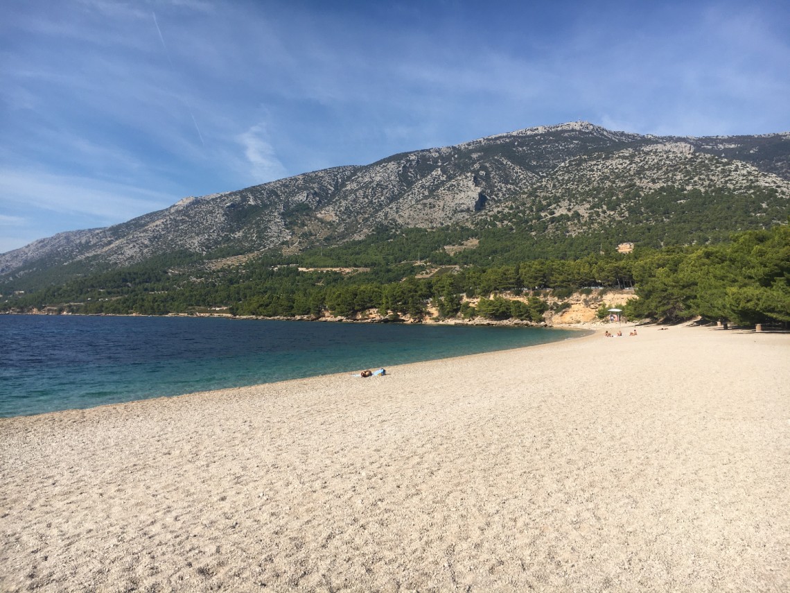 A beach on the island of Brac, Central Dalmatia, Croatia