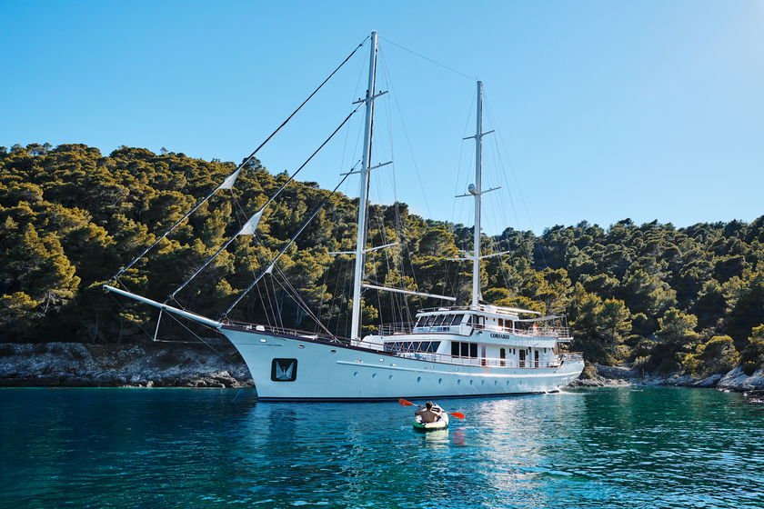 M/S CORSARIO at anchor in Croatia