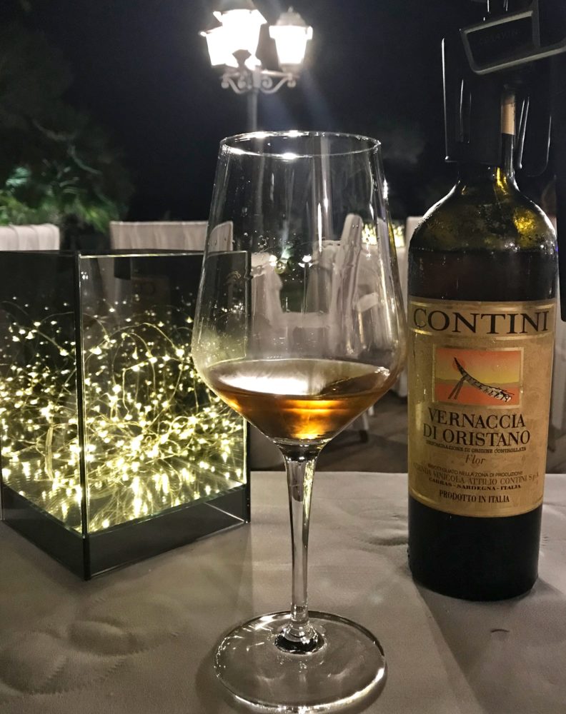 Vernaccia di Oristano wine from Contini in Oristano, Sardinia