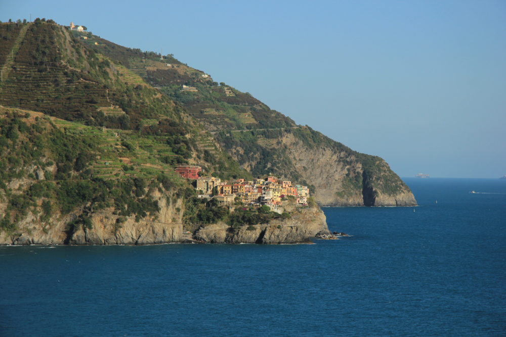 Vineyards above Manarola in the Cinque Terre, Italy.  Come discover the Italian Riviera on your own yacht charter. 