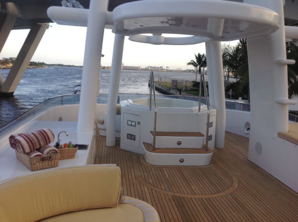 M/Y STAR SHIP's Sun Deck with Jacuzzi