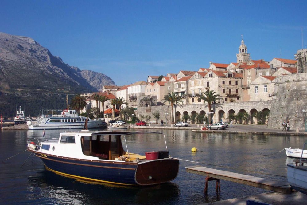 Korcula Town harbor