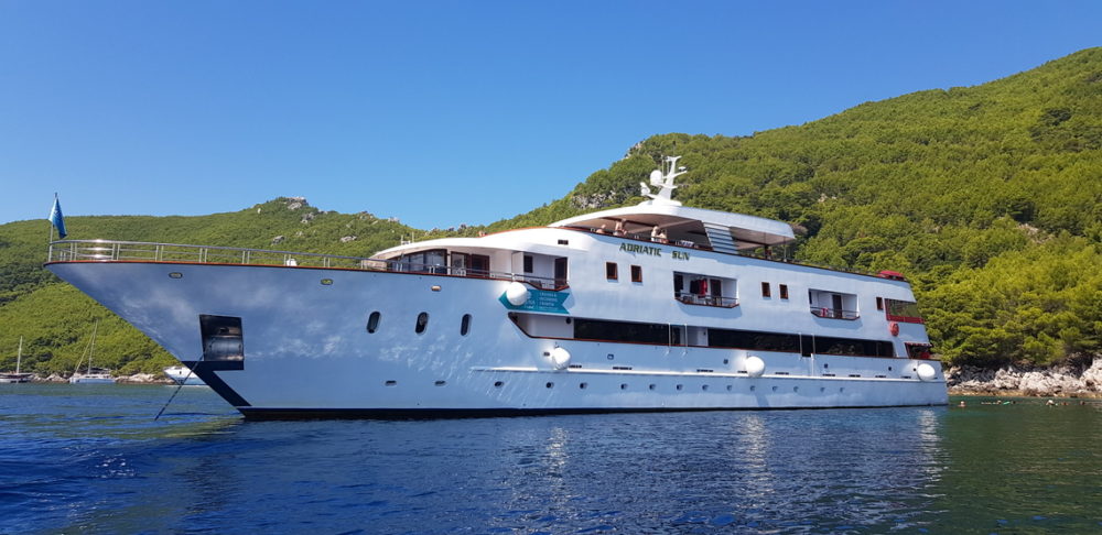 Croatia min-cruiser Adriatic Sun accommodating 36 guests in 18 cabins.