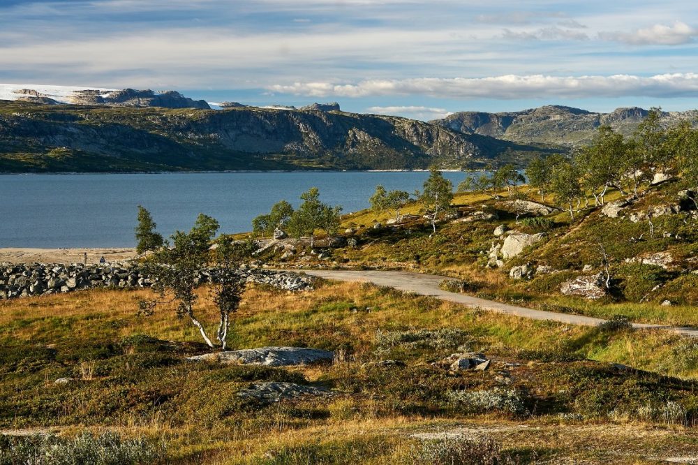 Beautiful landscape of Hardangervidda Highlands.