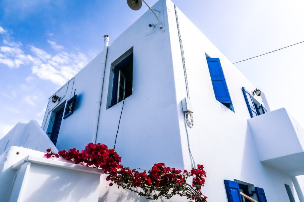 Beautiful villas at Mykonos Greece Santa Marina