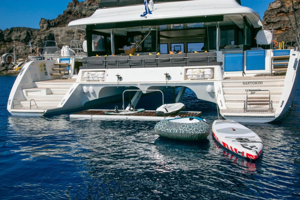 Fun water toys on Greece Santorini Yacht Charter