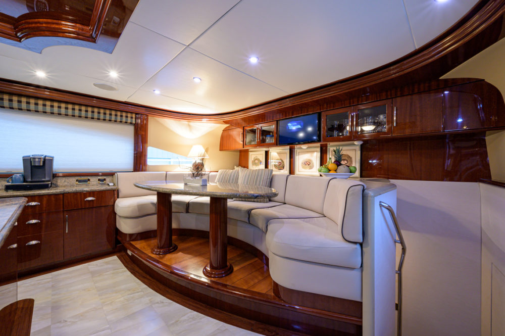 M/Y Bella Contessa's country galley. Bahamas motor-yacht charter Bella Contessa