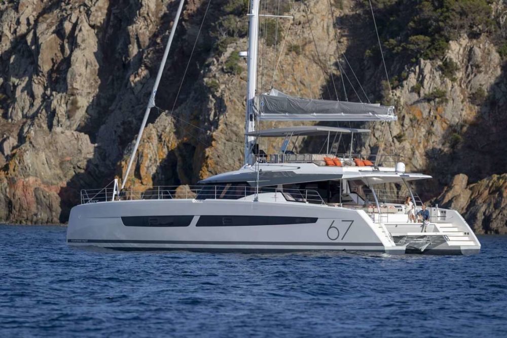Crewed Fontaine Pajot 67 chartering in Greece.