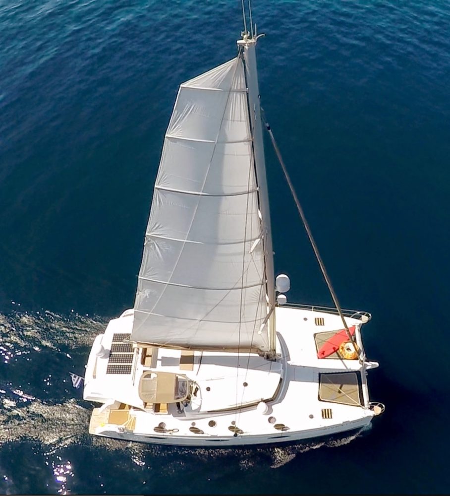 Crewed sailing catamaran in Greece