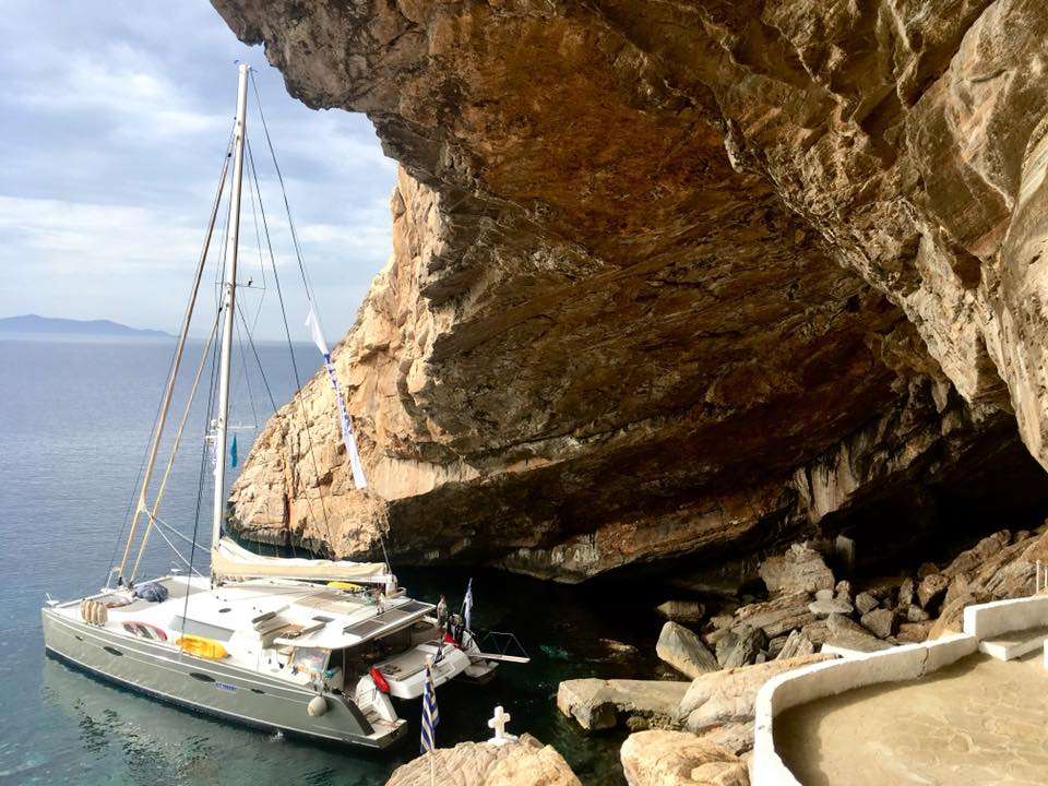 Greece Crewed sailing catamaran World's End