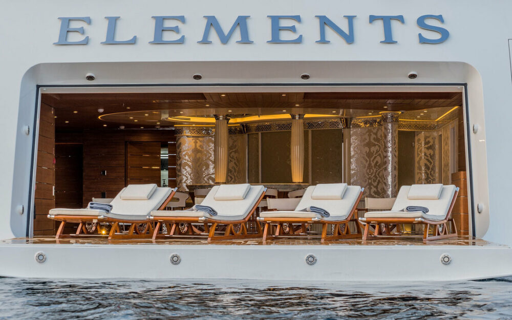 charter yacht elements swim platform 