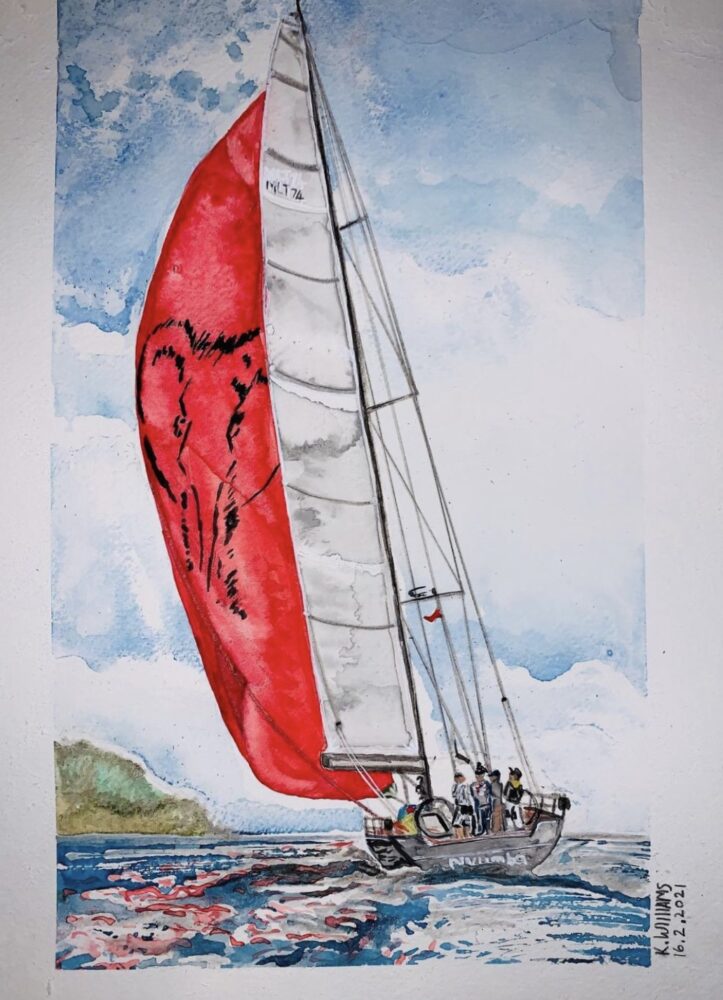 Kirsty Sky's Yacht Water Color Paintings