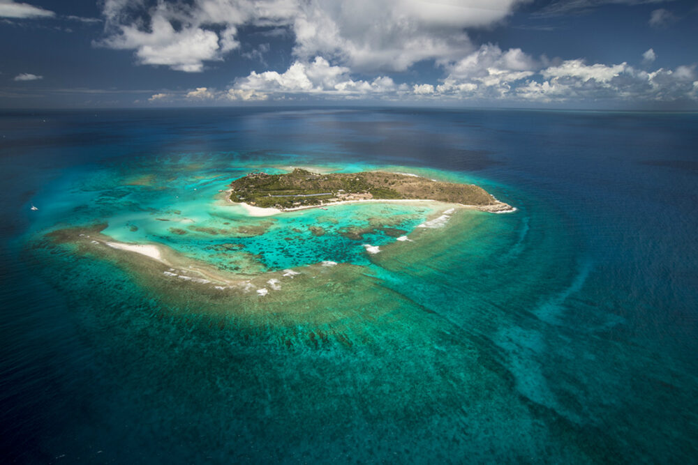 Necker Island is accessible by Private Jet to the Caribbean