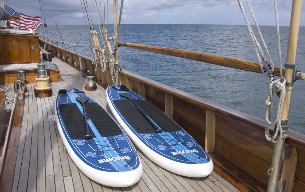 water toys on sailing yacht eros yacht charter in the Caribbean