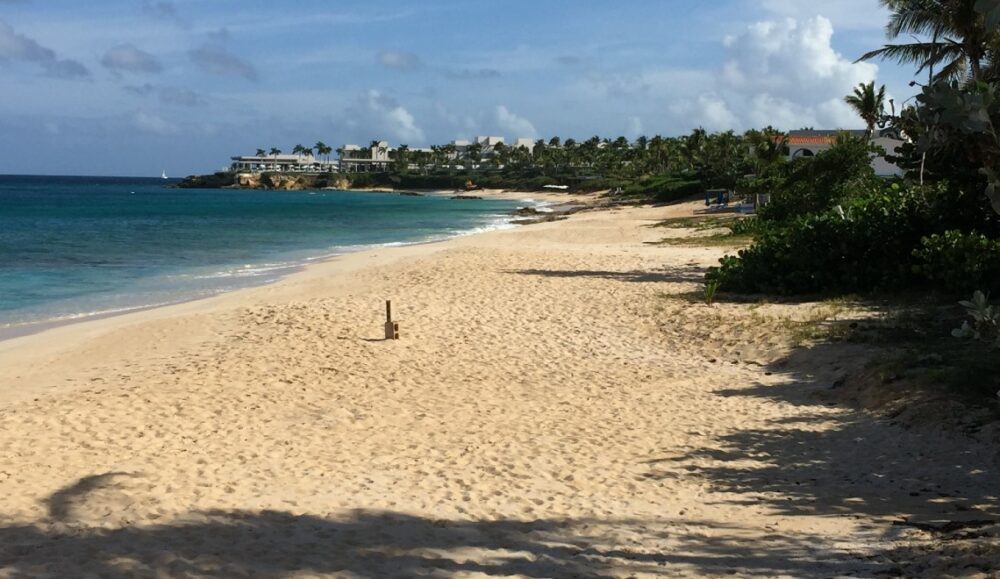 One of Anguilla's beautiful white sand beaches.