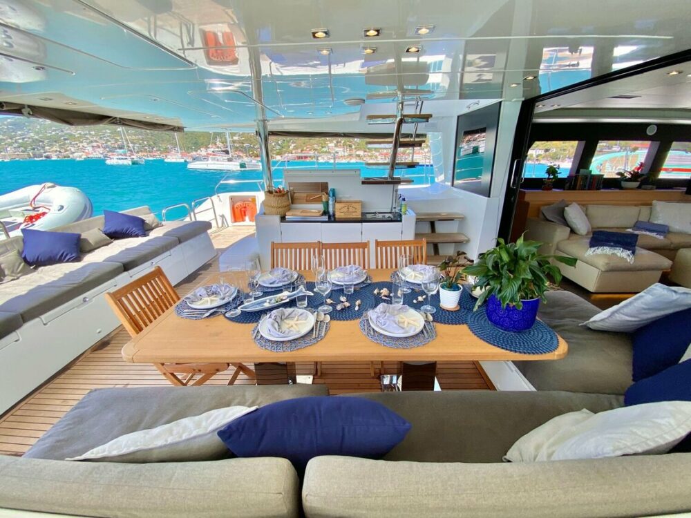 cockpit of yacht heavenly