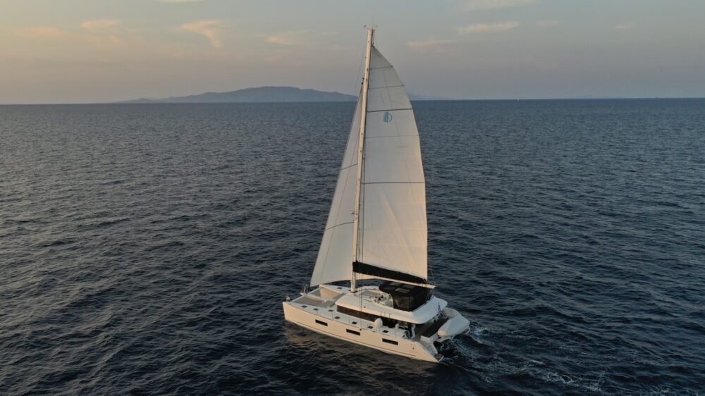 Sail on SANTORINI Greece catamaran charter from Athens