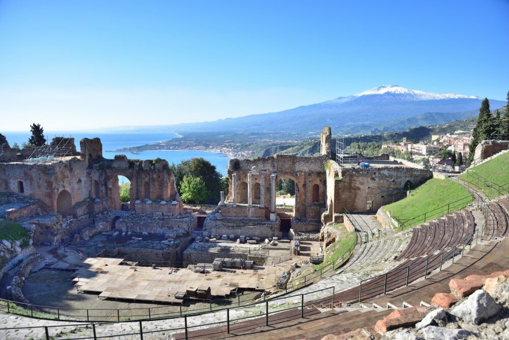 Taormina, Sicily Amphitheater. 