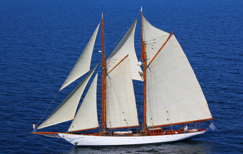 Classic Greek Sailing-yacht AELLO, sailing