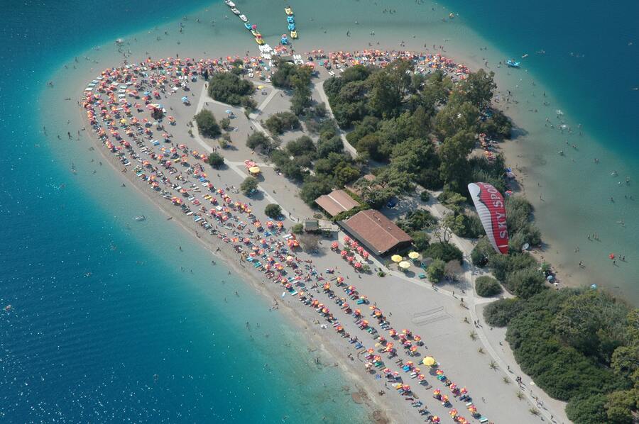 Oludeniz Blue Lagoon in Turkey from a yacht rental