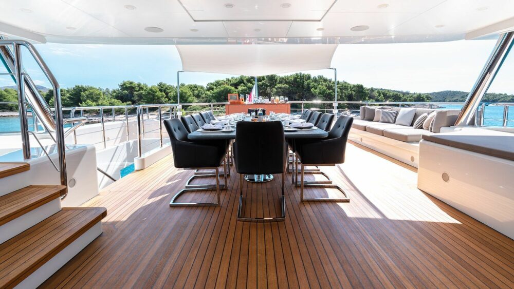 Upper Deck of Last-Minute Greece Yacht Charter