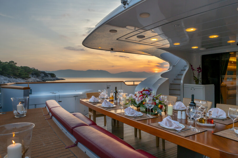Sunset on Greece Motor-Yacht Charter Glaros