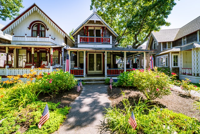 Martha's Vineyard Quaint Houses on a luxury yacht charter