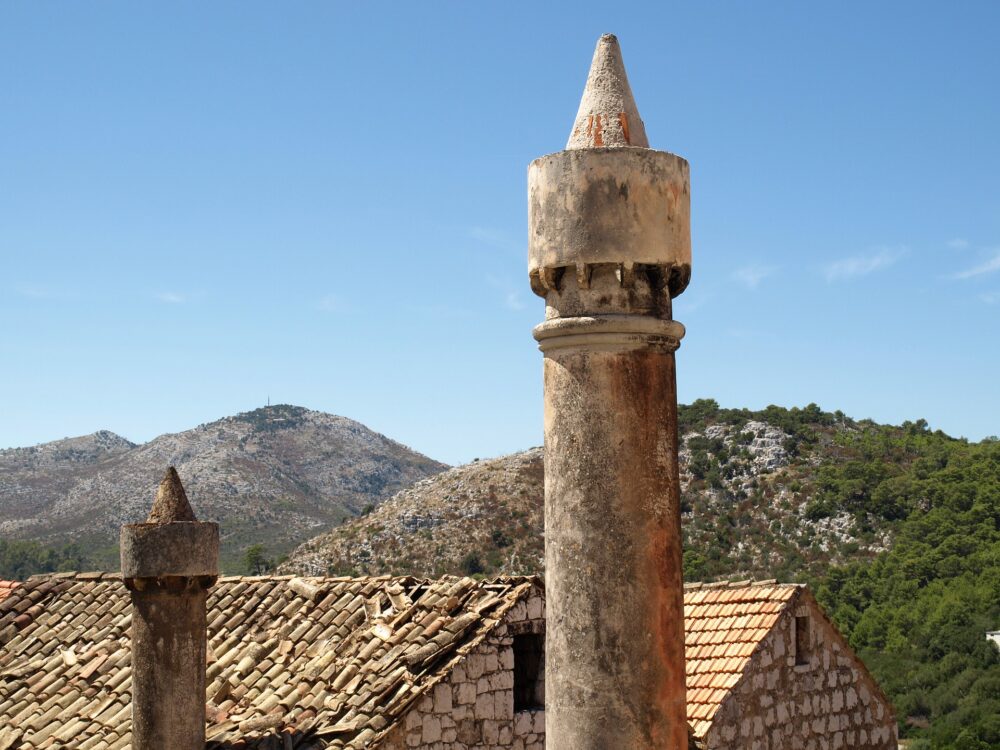 Lastovo's famous fumari or chimneys that dot the landscapes.
