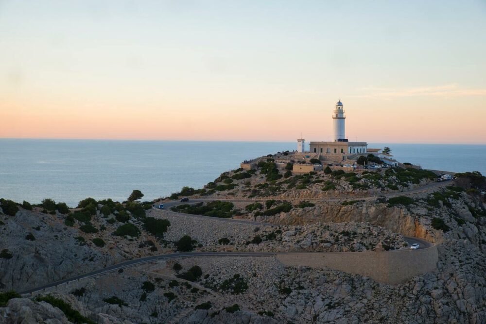 Sunset in Cap de Formentor on a Palma de Mallorca yacht charter