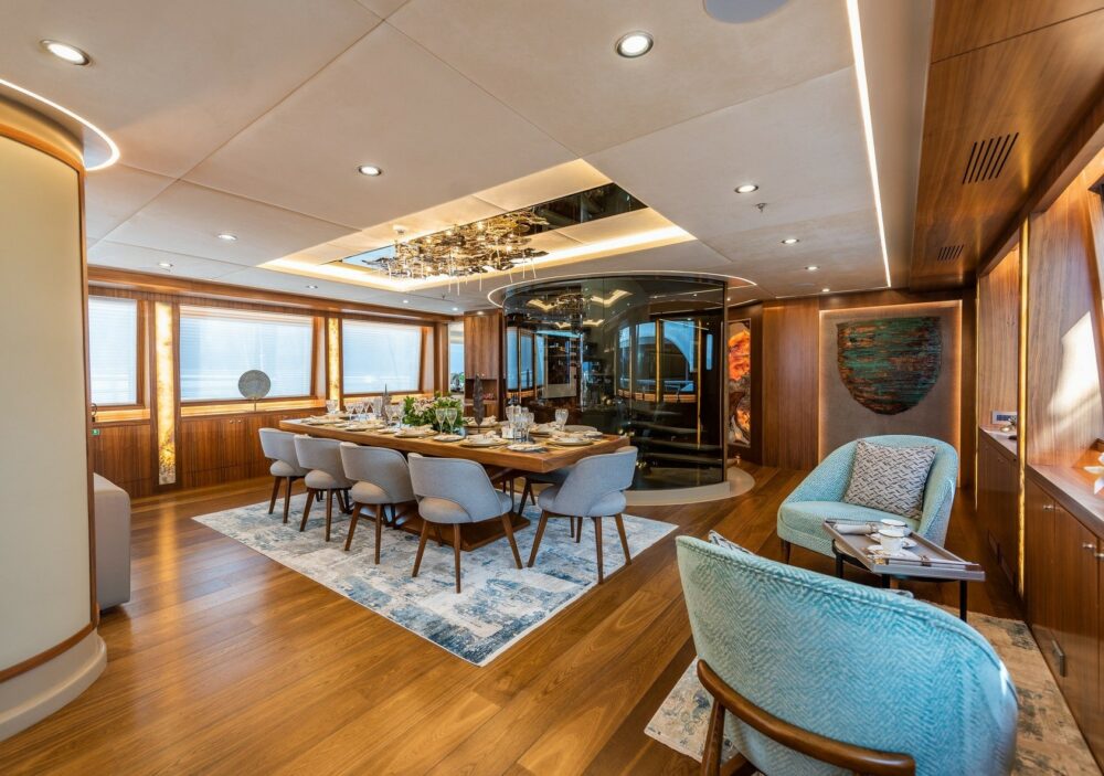 salon of Extravagant Mediterranean Yacht Charter On ARESTEAS