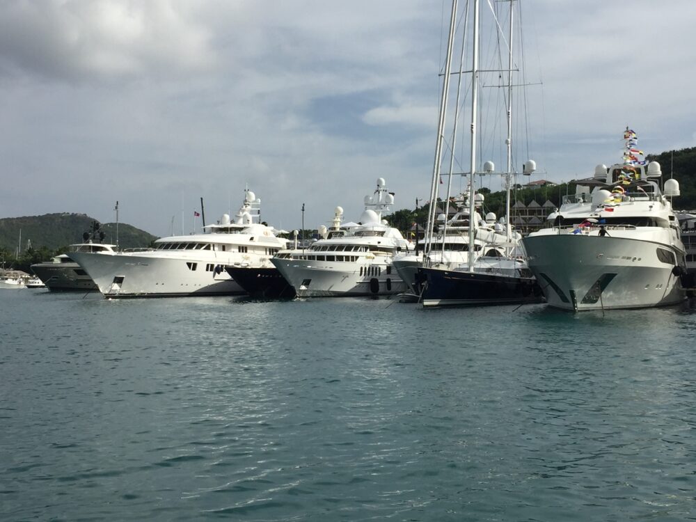 Snapshot of a few yachts in English Harbour Antigua