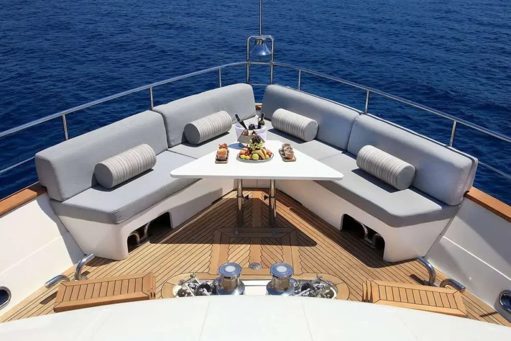 turkey yacht charter ariela bow seating