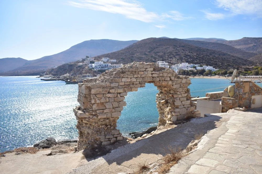 Sikinos Greece stone archway