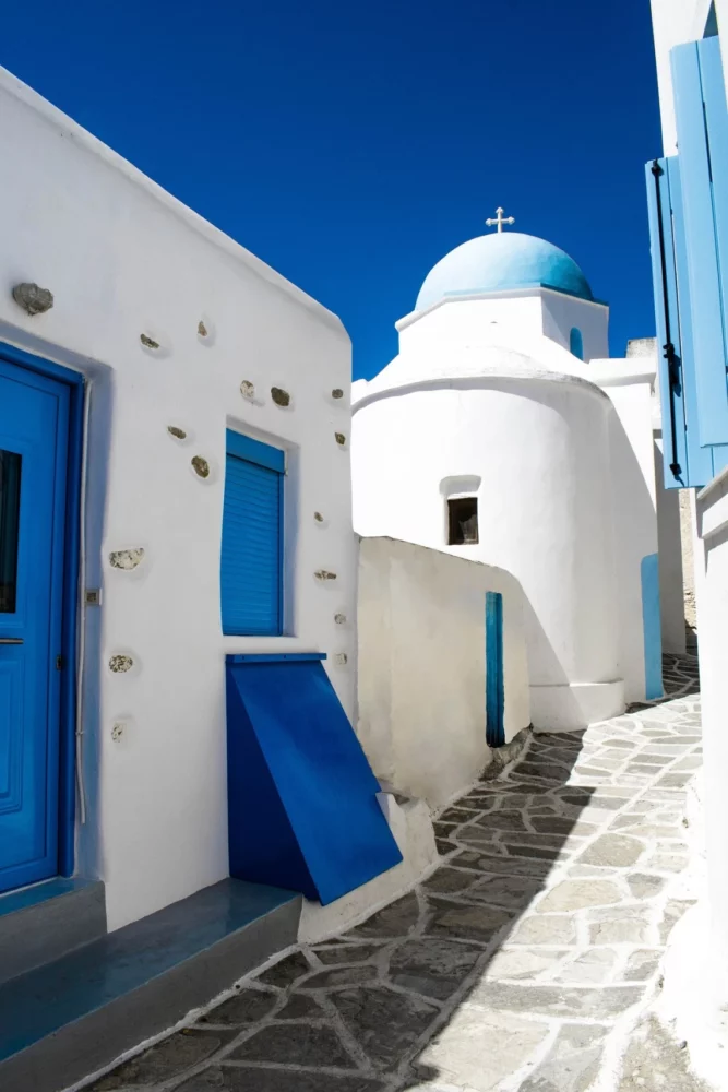 a street in Paros Greece