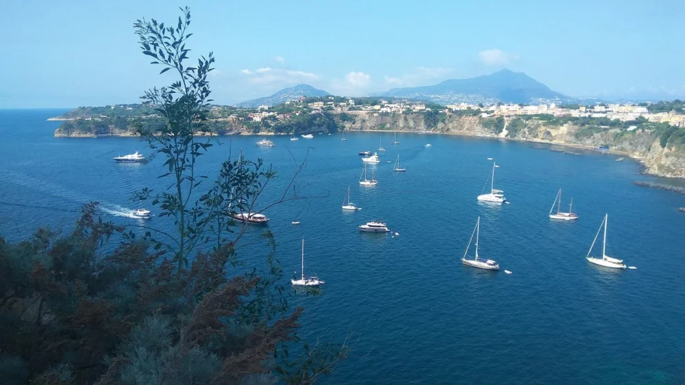 Procida bay in Italy