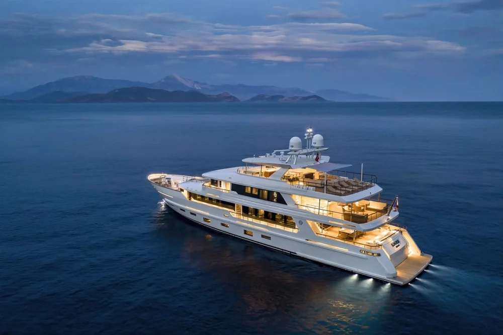SUNRISE in the evening luxury yacht charters worldwide
