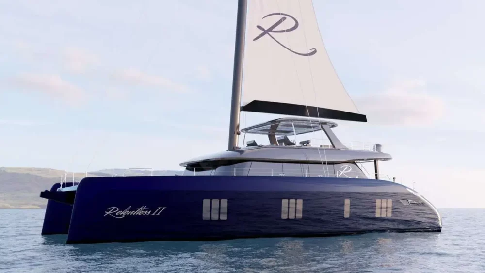 Sunreef's 80' Sailing Catamaran RELENTLESS II, a predecessor to the Sunreef Eco Yachts. 