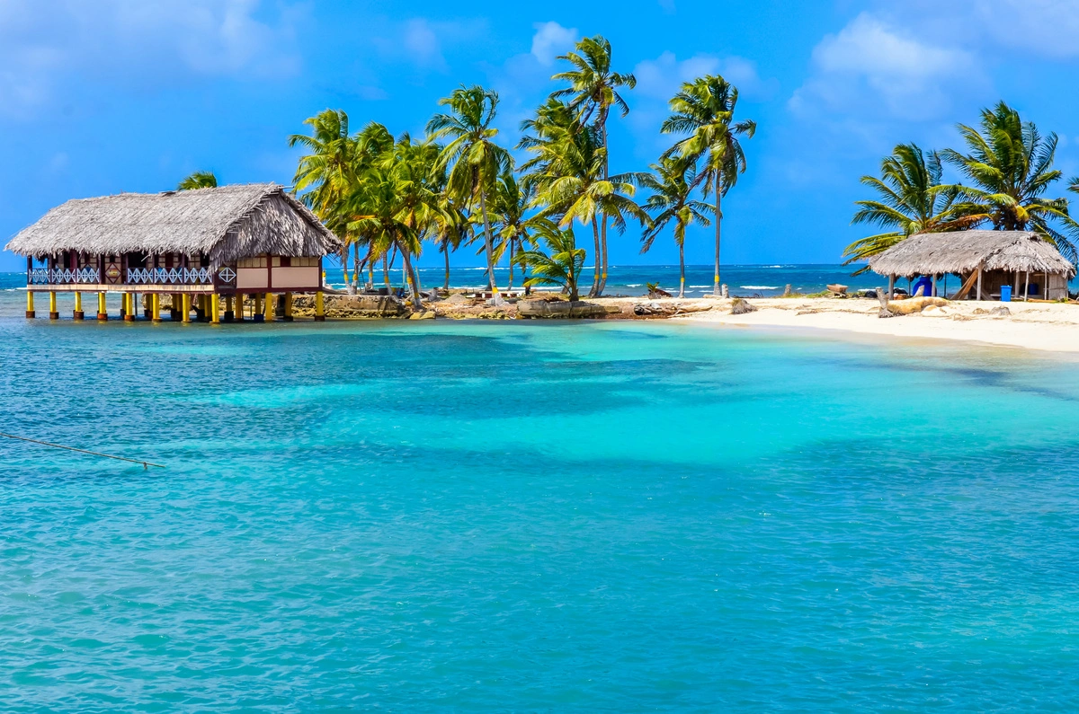 One of the beaches in the San Blas Islands of Panama