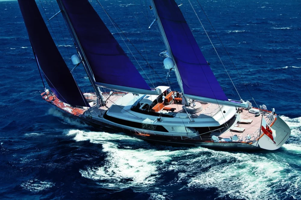 S/Y Baracuda Valetta under sail.